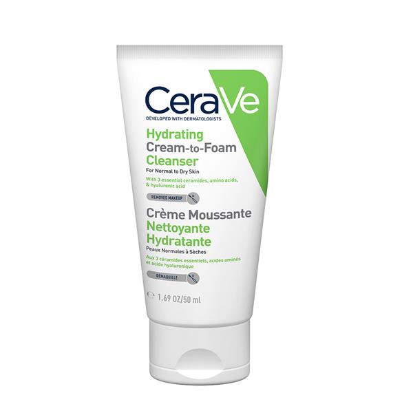 Cerave Hydrating Cream-To-Foam Cleanser For Normal To Dry